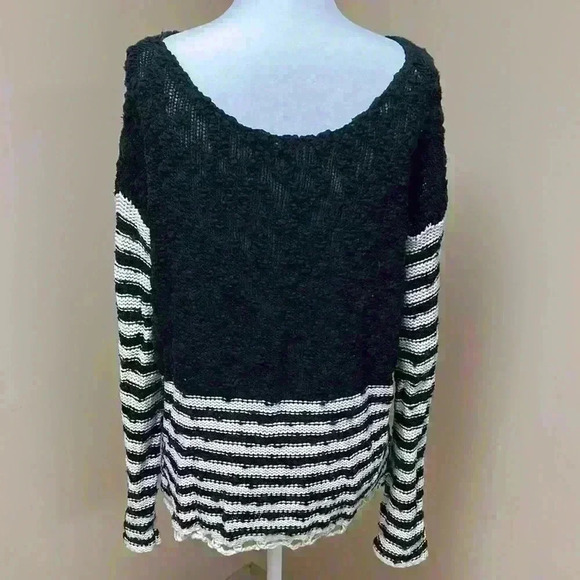 Free People Striped in Crochet Pullover Sweater - Picture 5 of 10